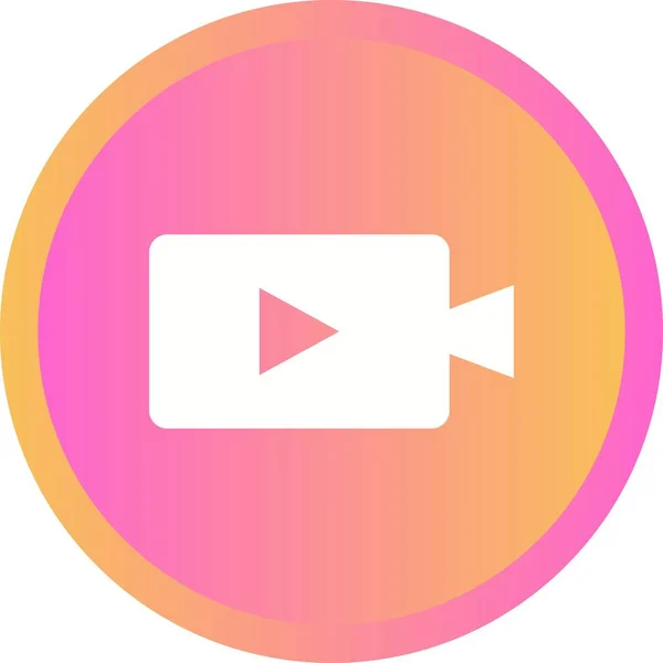 Belle caméra vidéo Glyphe Icône vectorielle — Image vectorielle