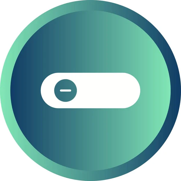 Bela Slide botão Glyph Vector Ícone — Vetor de Stock