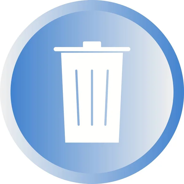 Hermoso Glifo de Dustbin Vector Icono — Vector de stock