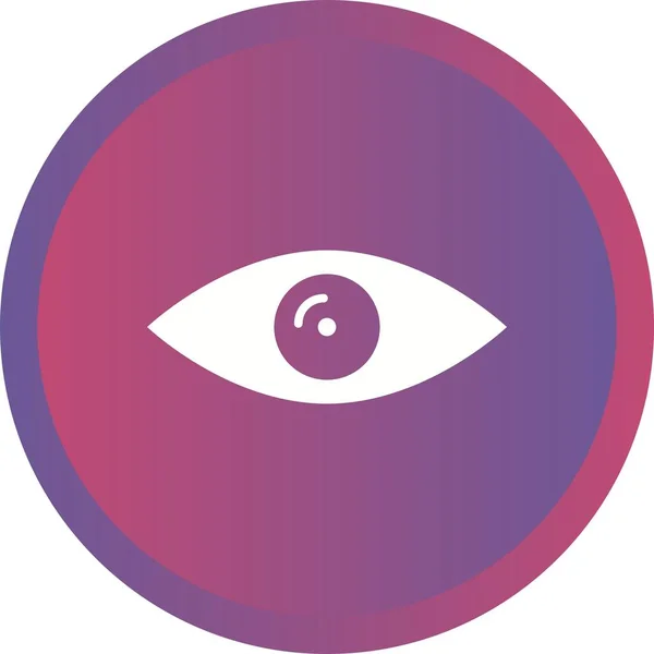 Beautiful Eye Glyph Vector Icon — ストックベクタ