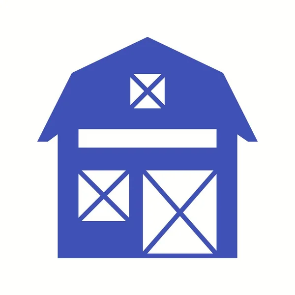 Beautiful Barn Glyph Vector Icon — Stock Vector