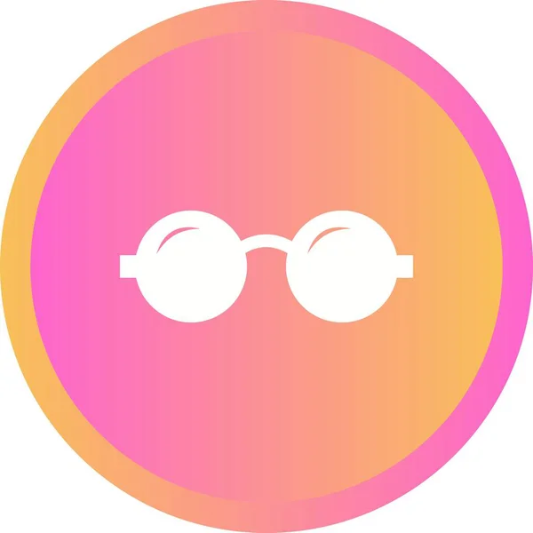 Óculos bonitos Glyph Vector Ícone — Vetor de Stock