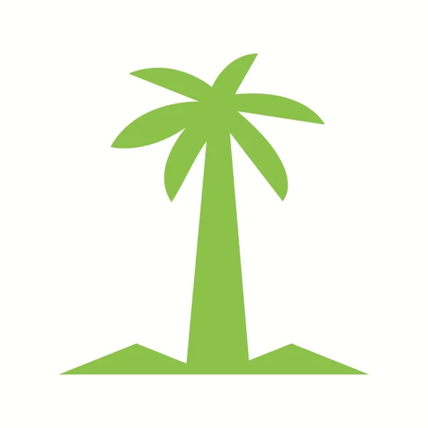 Beautiful Coconut Tree Glyph Vector Icon — ストックベクタ