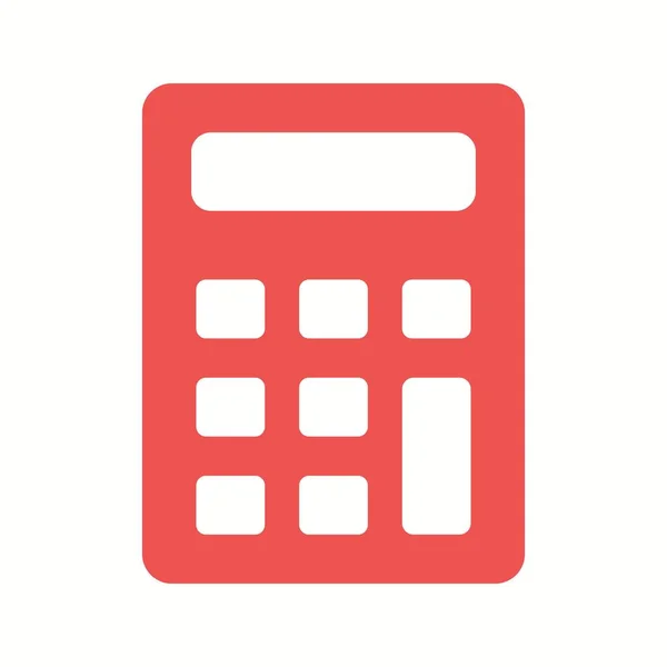 Piękny Kalkulator Glyph wektor Ikona — Wektor stockowy