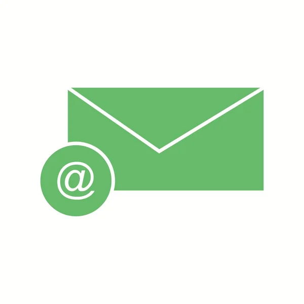 Magnifique E mail Glyphe vectoriel icône — Image vectorielle