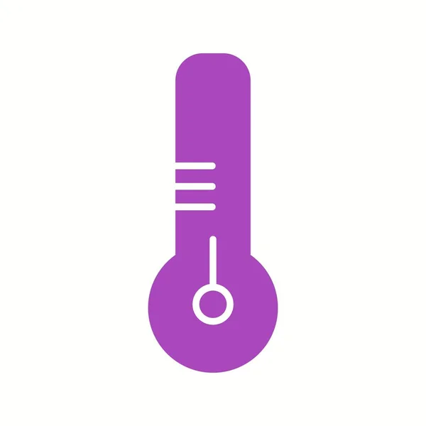 Schönes Thermometer-Glyphen-Vektor-Symbol — Stockvektor