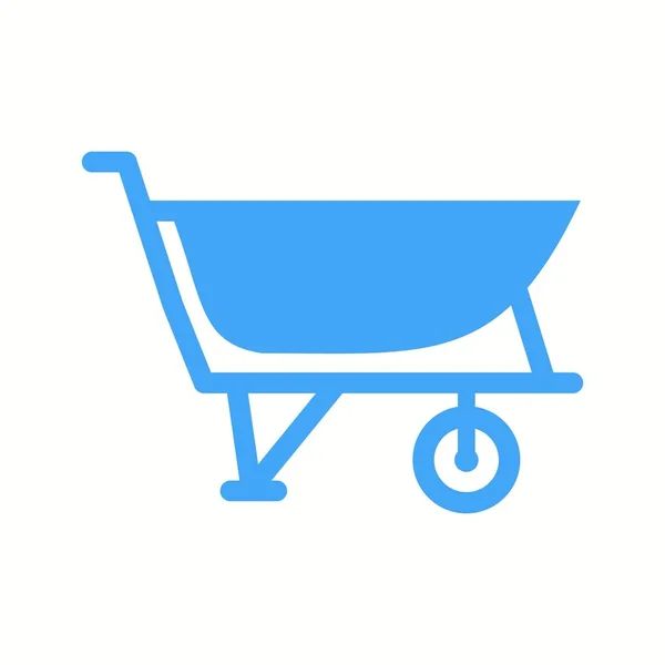 Krásná konstrukce Trolley Glyph Vector Icon — Stockový vektor