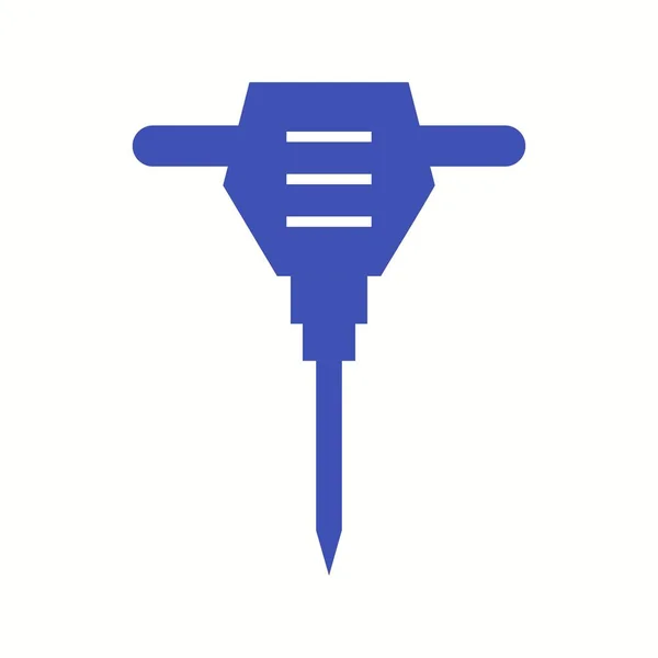 Hermoso glifo de taladro Vector icono — Vector de stock