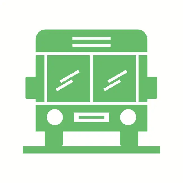 Krásná školní autobus Glyph vektor ikona — Stockový vektor