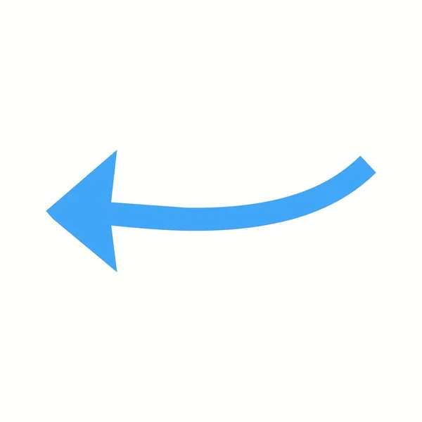 Beautiful Arrow Pointing Left Glyph Vector Icon — Stock Vector