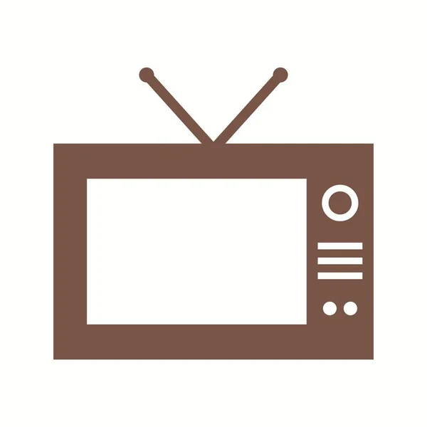 Hermoso glifo de televisión Vector icono — Archivo Imágenes Vectoriales