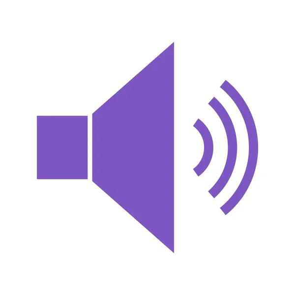 Belle haut-parleur haut-parleur Glyphe vectorielle Icône — Image vectorielle