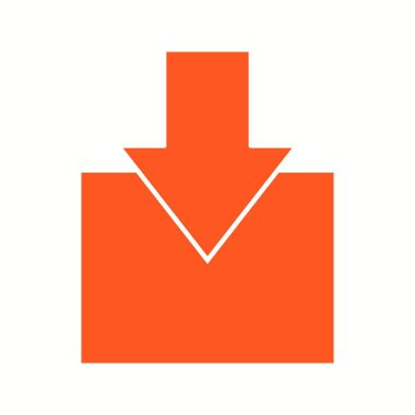 Güzel İndirme Kabartma Vektörü Simgesi