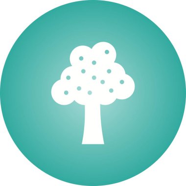 Güzel Meyve Ağacı Kabartma Vektörü Simgesi