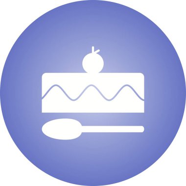 Güzel Küçük Pasta Kabartma Vektörü Simgesi