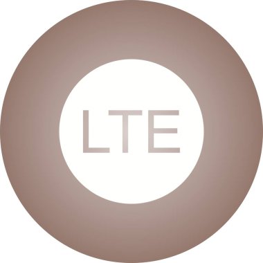 Güzel Lte Ağı Kabartma Vektör Simgesi