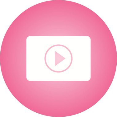 Güzel Video Oynatıcı Glyph Vektör Simgesi
