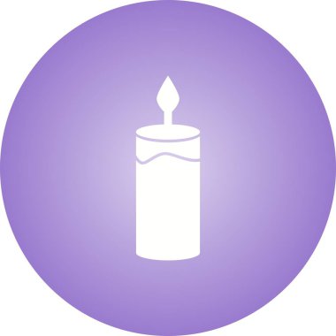 Güzel Mum Kabartma Vektör Simgesi