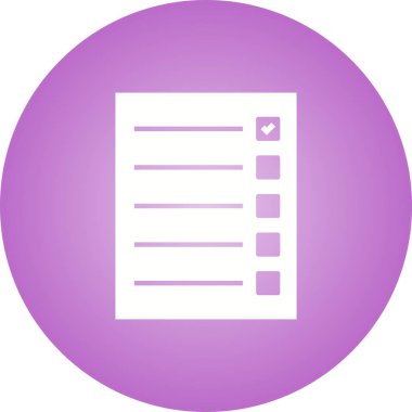 Güzel Sınav Glifi Vektör Simgesi