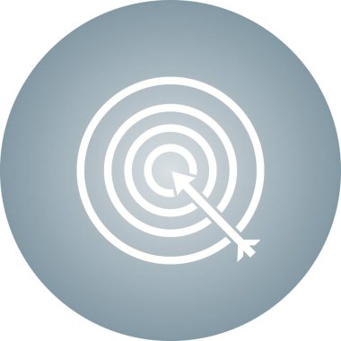 Güzel Hedef Glyph Vektör Simgesi