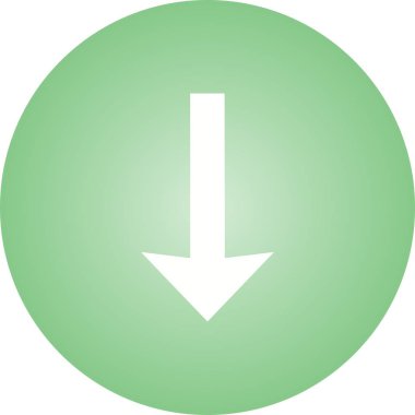 Güzel Aşağı Glyph Vektör Simgesi