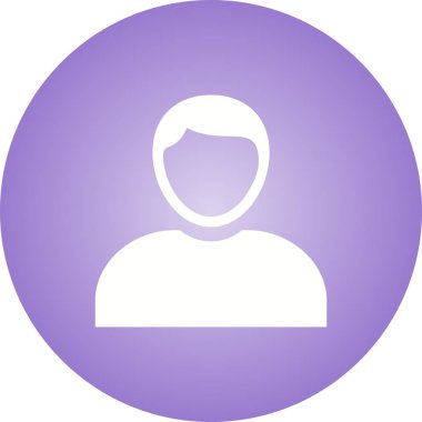 Güzel Profil Glyph Vektör Simgesi