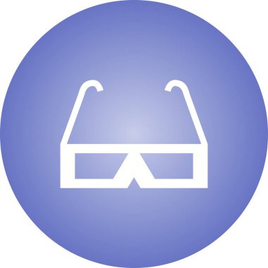 Güzel Gözlükler Kabartma Vektör Simgesi