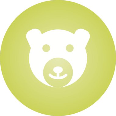 Güzel Ayı Kabartma Vektör Simgesi