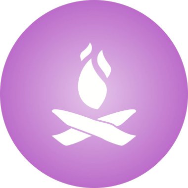 Güzel Ateş Kabartma Vektörü Simgesi