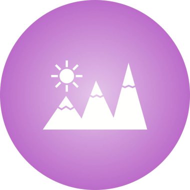 Glyph Vektör Simgesi Üzerinde Güzel Güneş Işığı