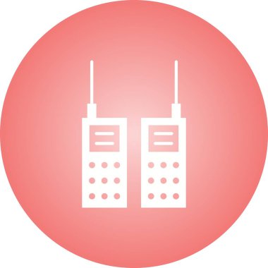 Güzel Telsiz Kabartma Vektör Simgesi