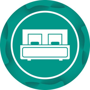 Güzel Yatak Kabartma Vektörü Simgesi