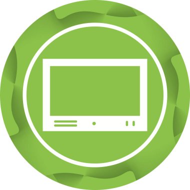 Güzel Televizyon Seti Glyph Vektör Simgesi