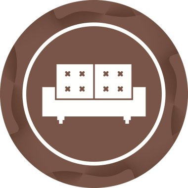 Güzel Yatak Kabartma Vektörü Simgesi