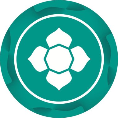 Beautiful Islamic Star Glyph Vector Icon