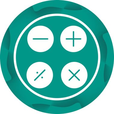 Güzel Matematik Sembolleri Kabartma Vektörü Simgesi