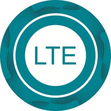 Güzel Lte Ağı Kabartma Vektör Simgesi