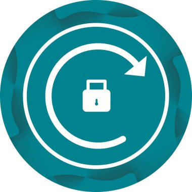 Güzel Döndürme Kilitli Kabartma Vektörü Simgesi