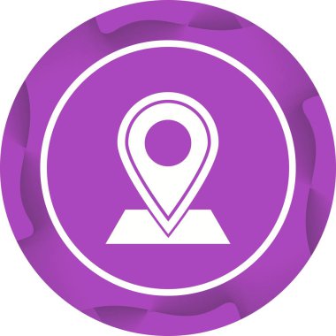 Güzel İşaretli Yer Kabartma Vektör Simgesi