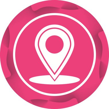 Güzel İşaretli Yer Kabartma Vektör Simgesi