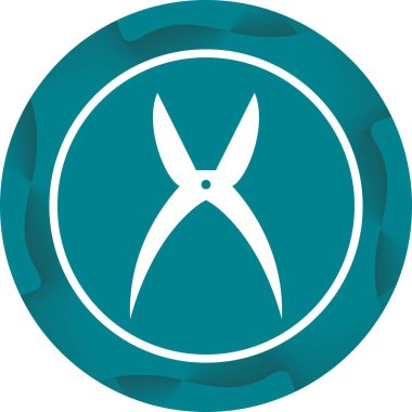 Güzel Makas Kabartma Vektör Simgesi