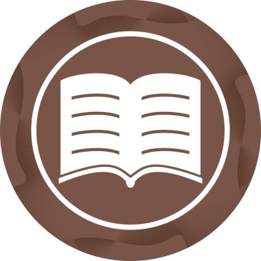 Güzel Açık Kitap Kabartma Vektörü Simgesi