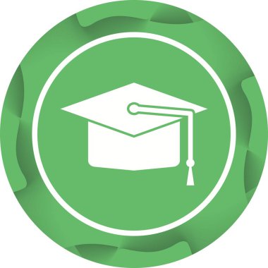 Güzel Mezuniyet Kapağı Kabartma Vektör Simgesi