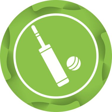 Güzel Yarasa ve Top Kabartma Vektörü Simgesi