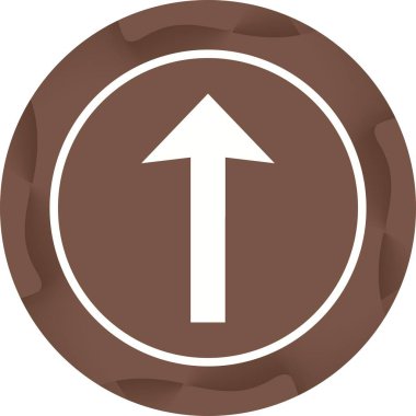 Güzel Yukarı Oklu Kabartma Vektör Simgesi