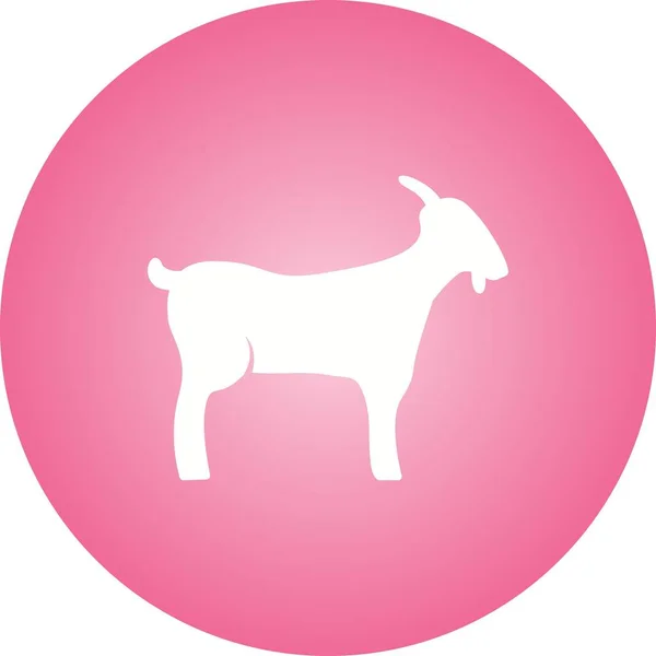 Vackra Goat Glyph Vector ikonen — Stock vektor