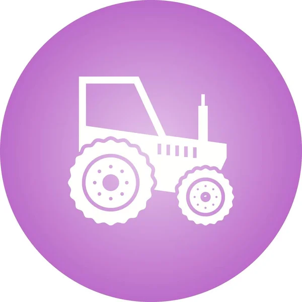 Belle icône vectorielle Glyphe tracteur — Image vectorielle