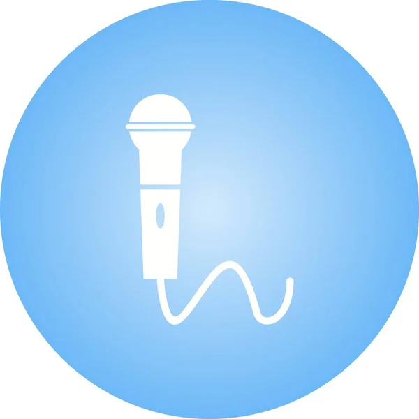 Hermoso micrófono Glifo Vector icono — Vector de stock