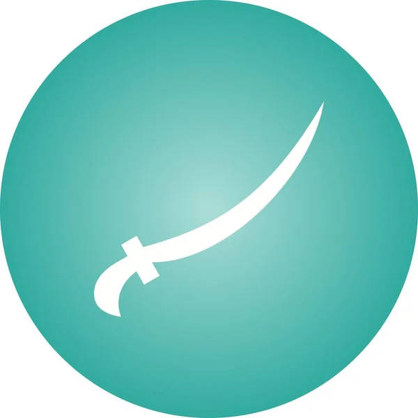 Schönes arabisches Schwert-Glyphen-Vektor-Symbol — Stockvektor