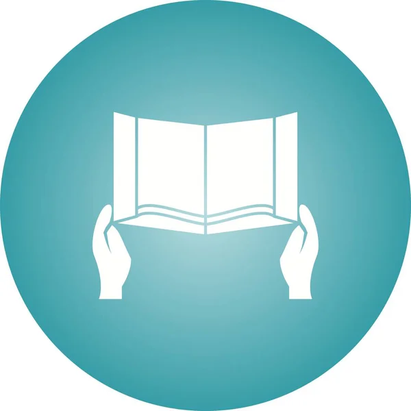 Hermoso libro de lectura Glifo Vector icono — Vector de stock